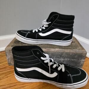 Vans Sk8-Hi Black White High Top Sneakers Youth Size 6.0
